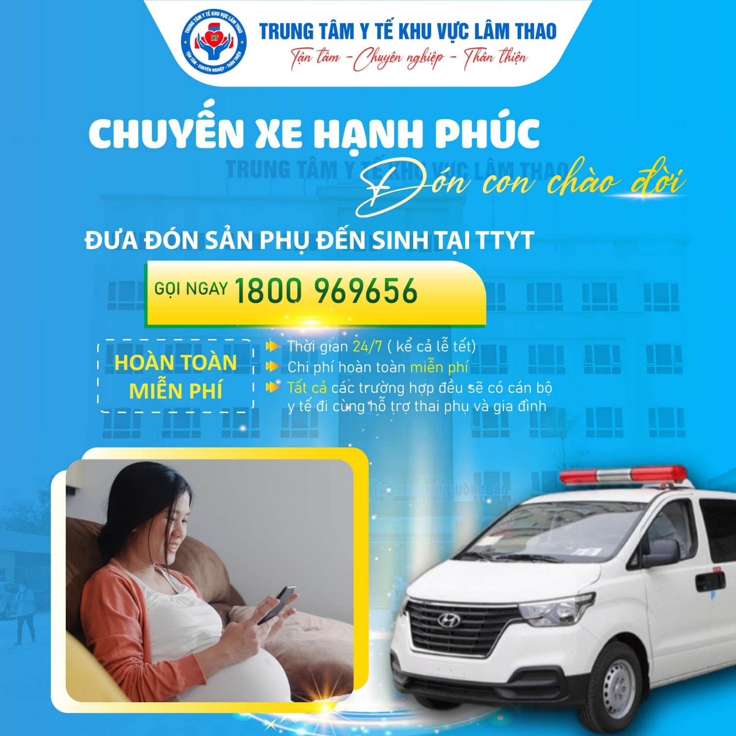 Đón sản phụ khi sinh con