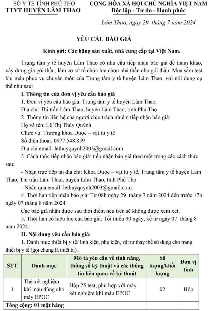 Thẻ xét nghiệm khí máu