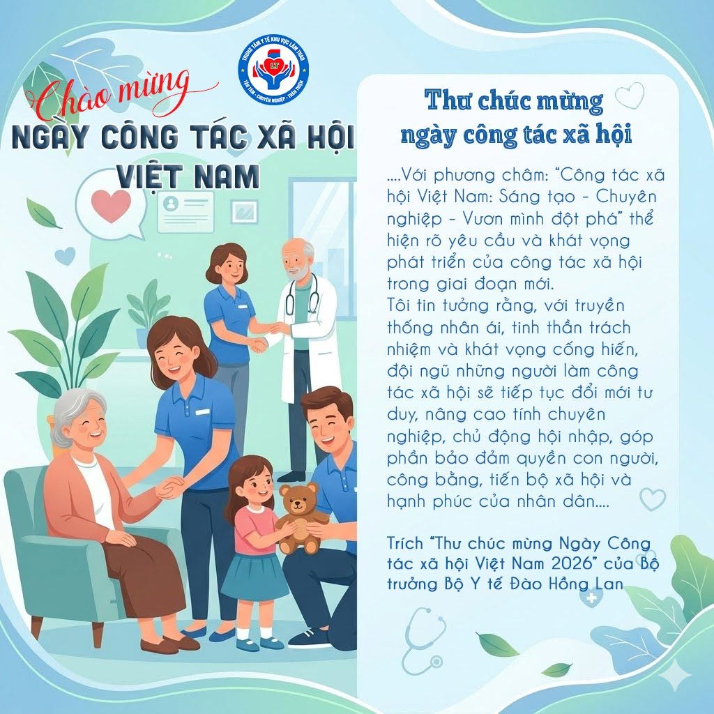 CHÚC MỪNG NGÀY CÔNG TÁC XÃ HỘI VIỆT NAM (25.3.2026)