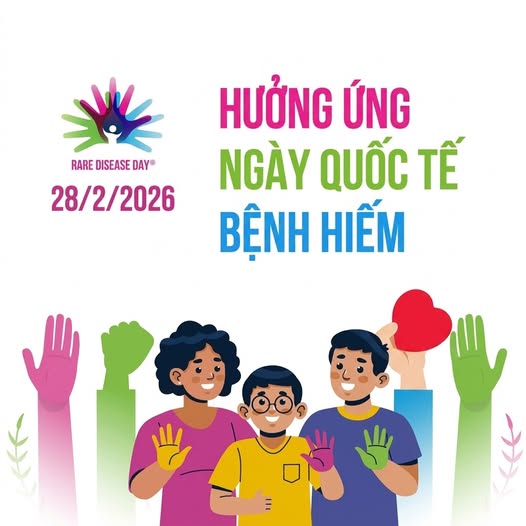 HƯỞNG ỨNG NGÀY QUỐC TẾ BỆNH HIẾM NĂM 2026 Trên thế giới, có hàng triệu người đang âm thầm chiến đấu với những căn bệnh hiếm gặp. Họ không chỉ đối mặt với nỗi đau thể xác mà còn cả sự cô đơn và những rào cản trong việc tiếp cận y tế, xã hội. 💜 H
